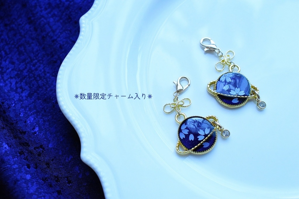 【夜桜星チャーム付き】星使猫の耳飾り