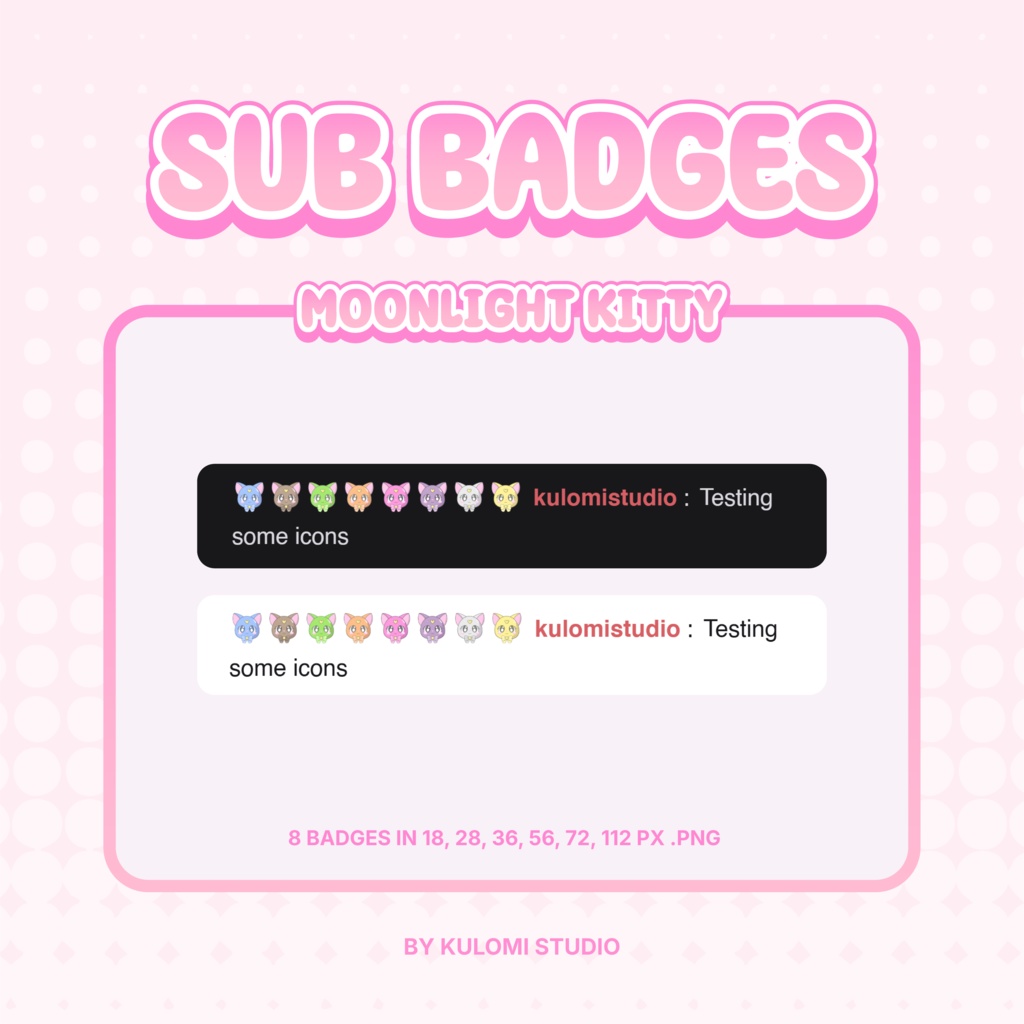Moonlight Kitty Sub Badges