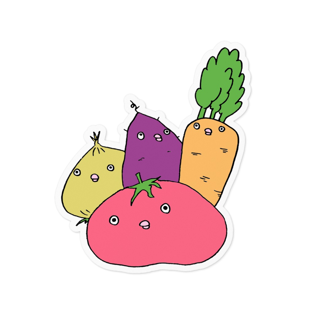 ステッカー「お野菜さん」