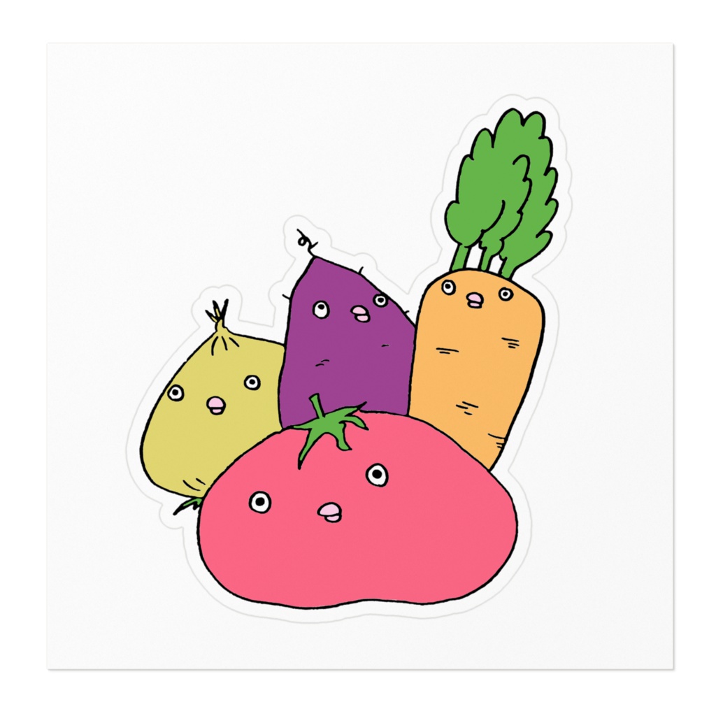 ステッカー「お野菜さん」