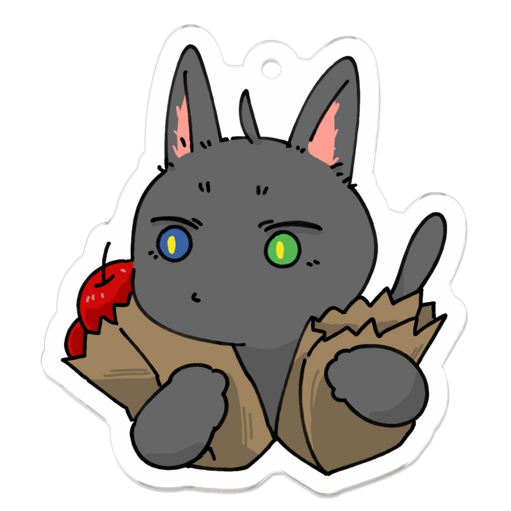 るしねこと一緒に買い物!なアクキー