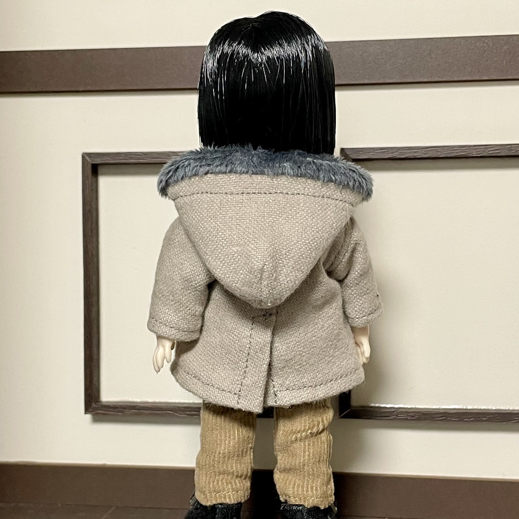 オビツ11 ボアフードコート(グレージュ)