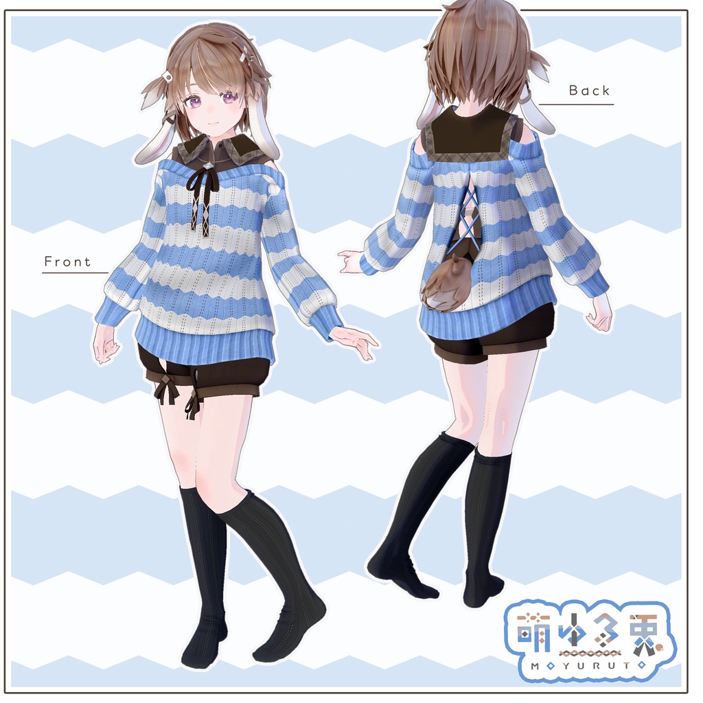 「萌ゆる兎 Moyuruto」オリジナル3Dモデル