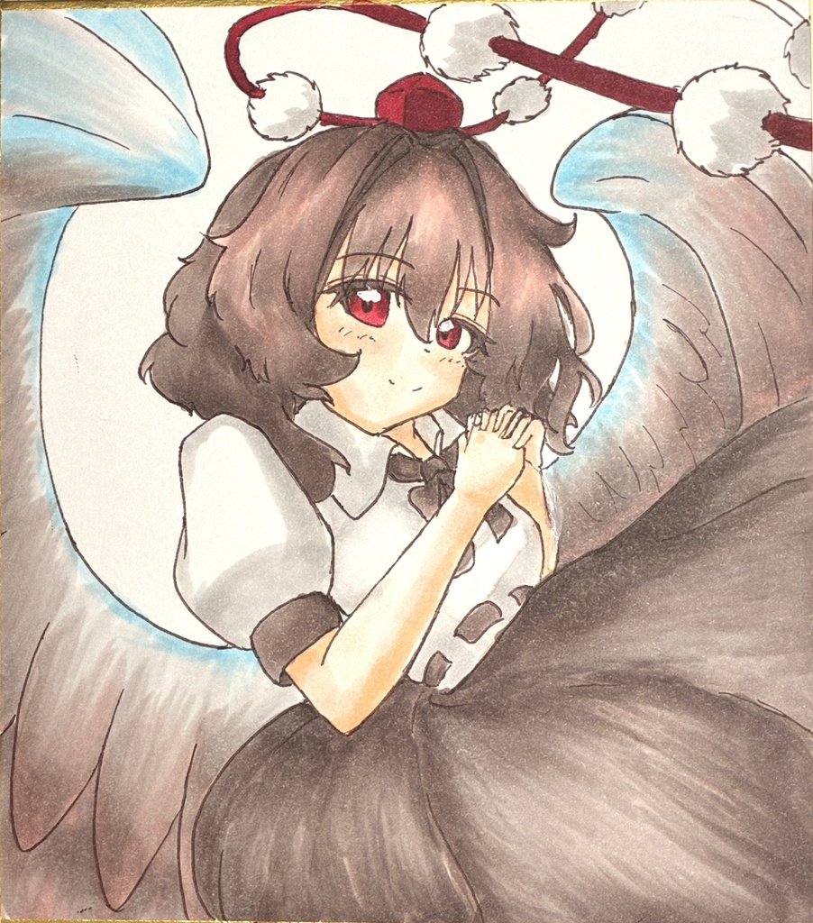 東方project二次創作イラスト【射命丸文】小色紙