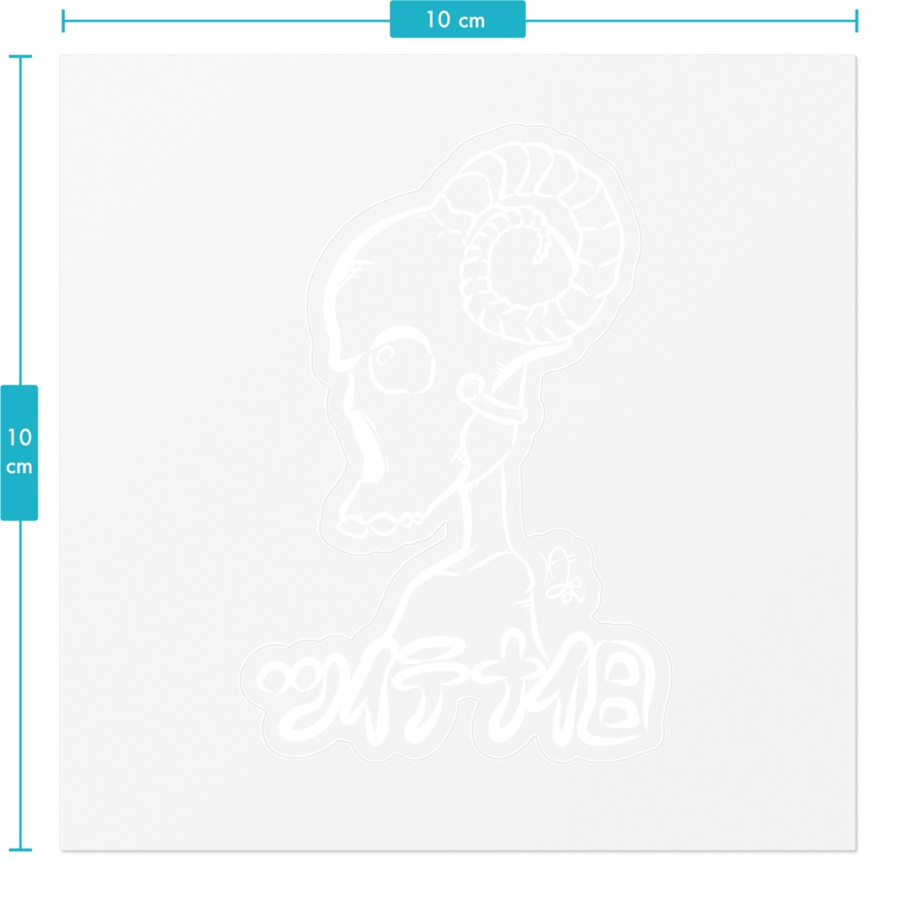 ステッカー 透明 白