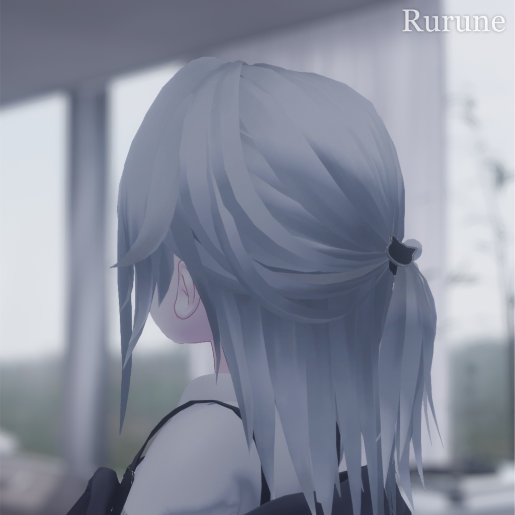 【5/22まで無料】【4アバター対応】アホ毛ハーフアップ【VRChat】