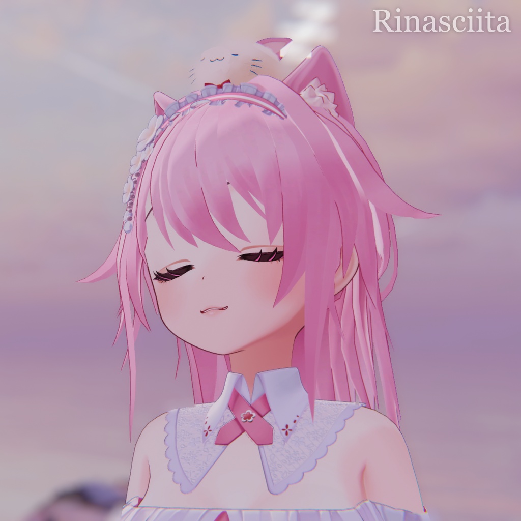 【5/22まで無料】【4アバター対応】アホ毛ハーフアップ【VRChat】