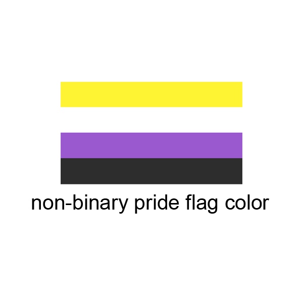 ノンバイナリー <I am an enby> 缶バッジ Dragon ver.