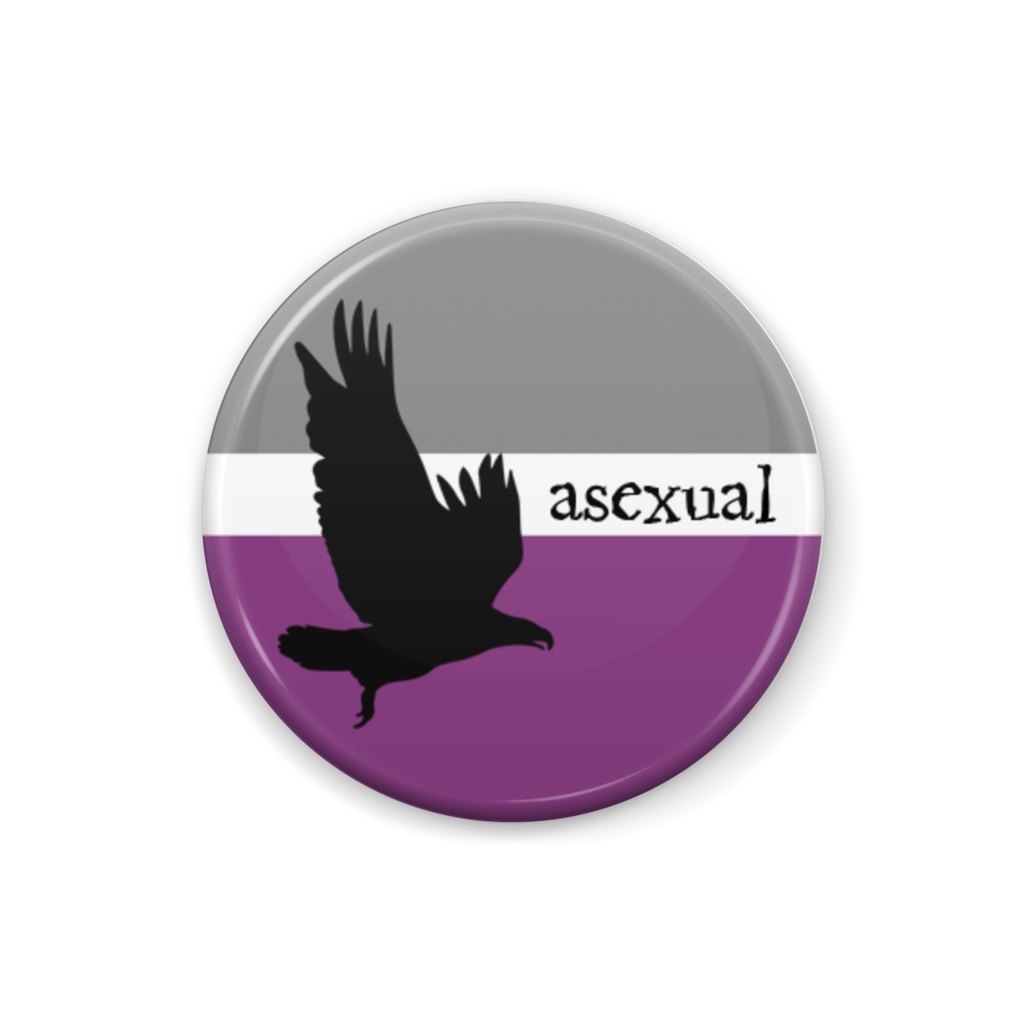 Aセクシャル 缶バッジ Eagle ver.