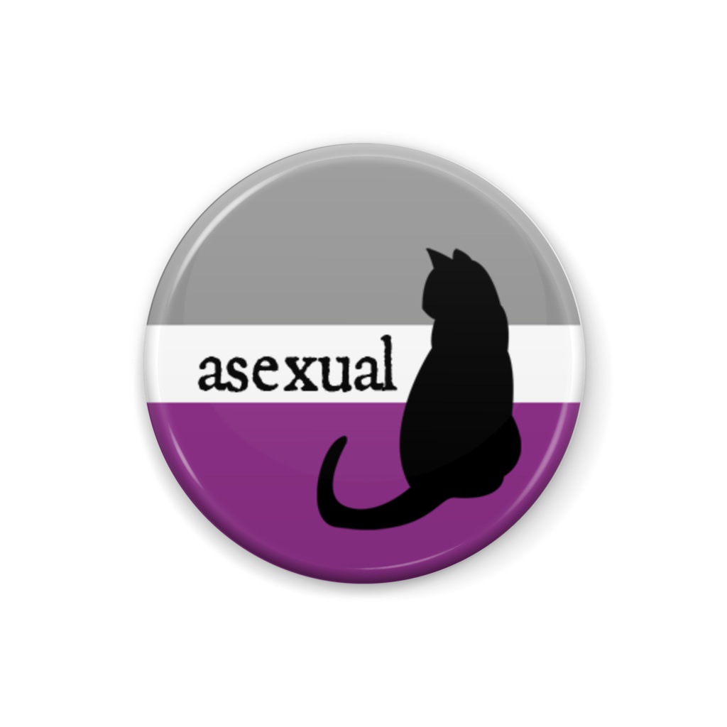 Aセクシャル 缶バッジ Cat ver.