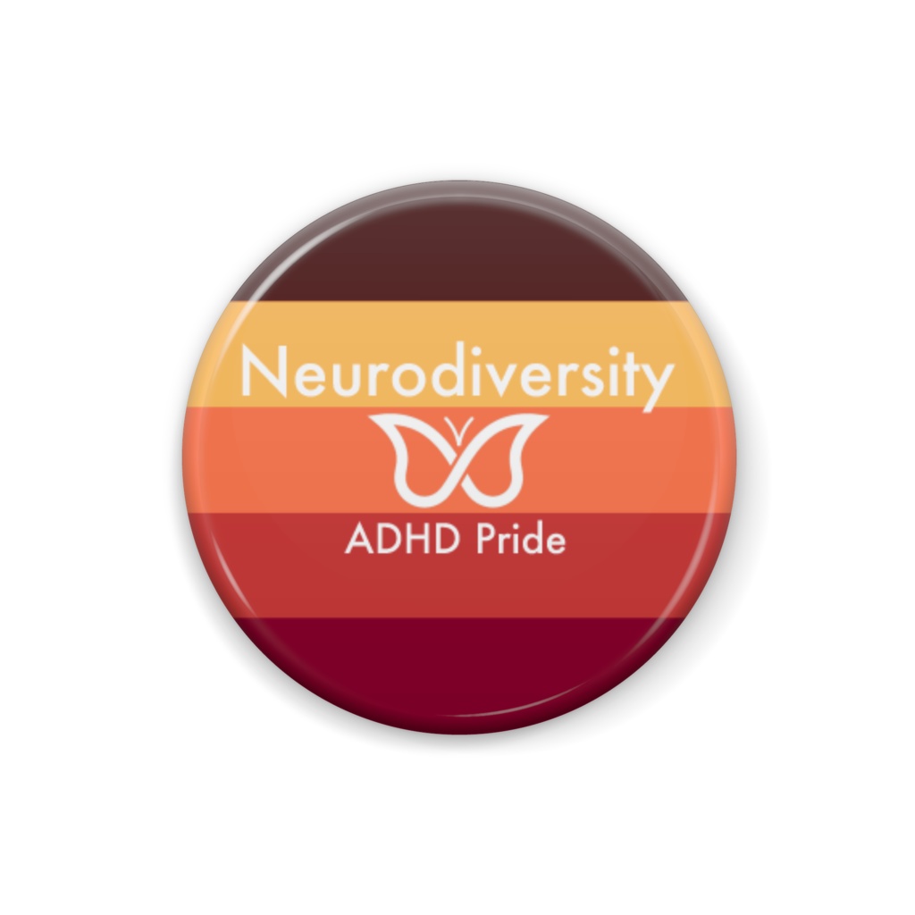 ニューロダイバーシティ - ADHD Pride 缶バッジ