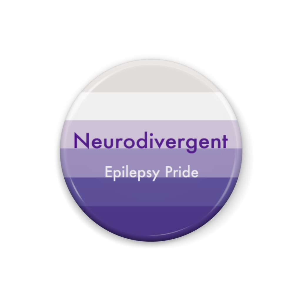 ニューロダイバージェント - Epilepsy Pride 缶バッジ