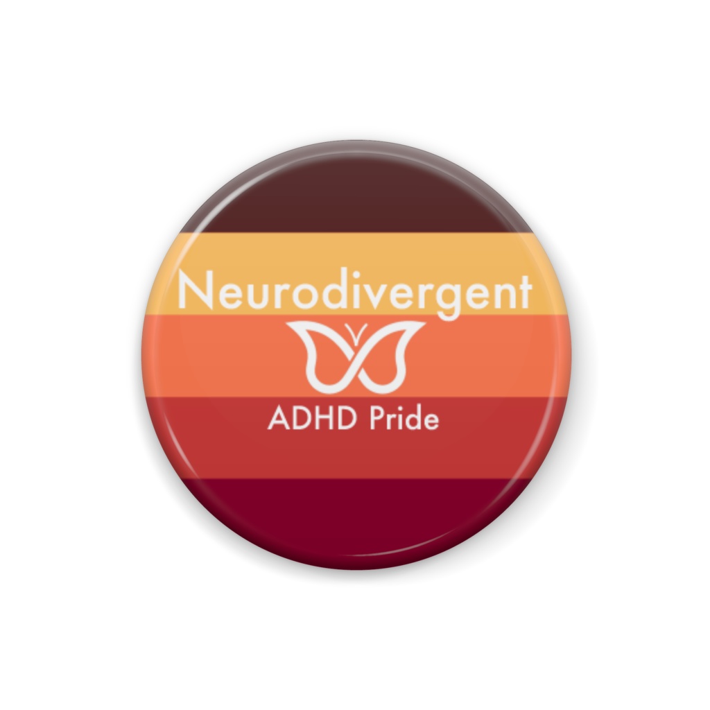 ニューロダイバージェント - ADHD Pride 缶バッジ