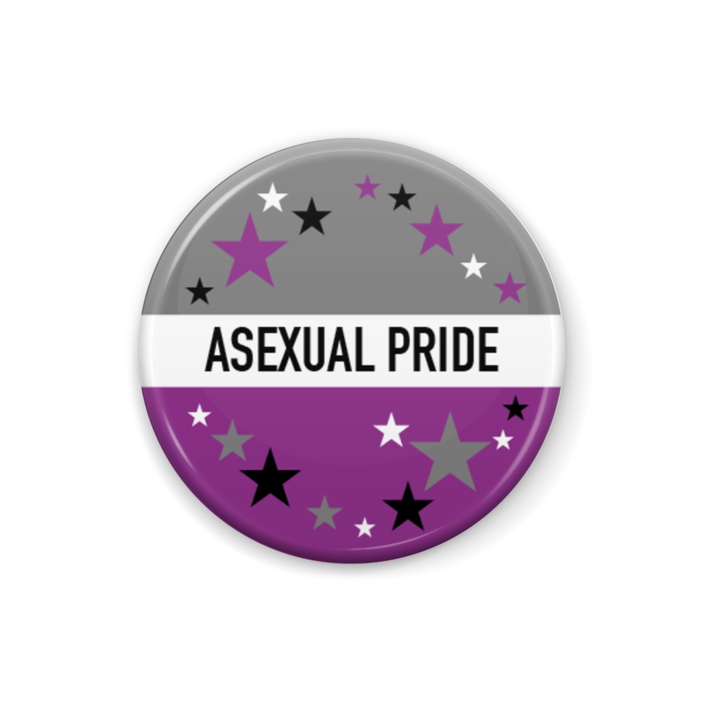 Aセクシャル <ASEXUAL PRIDE> 缶バッジ Star ver.