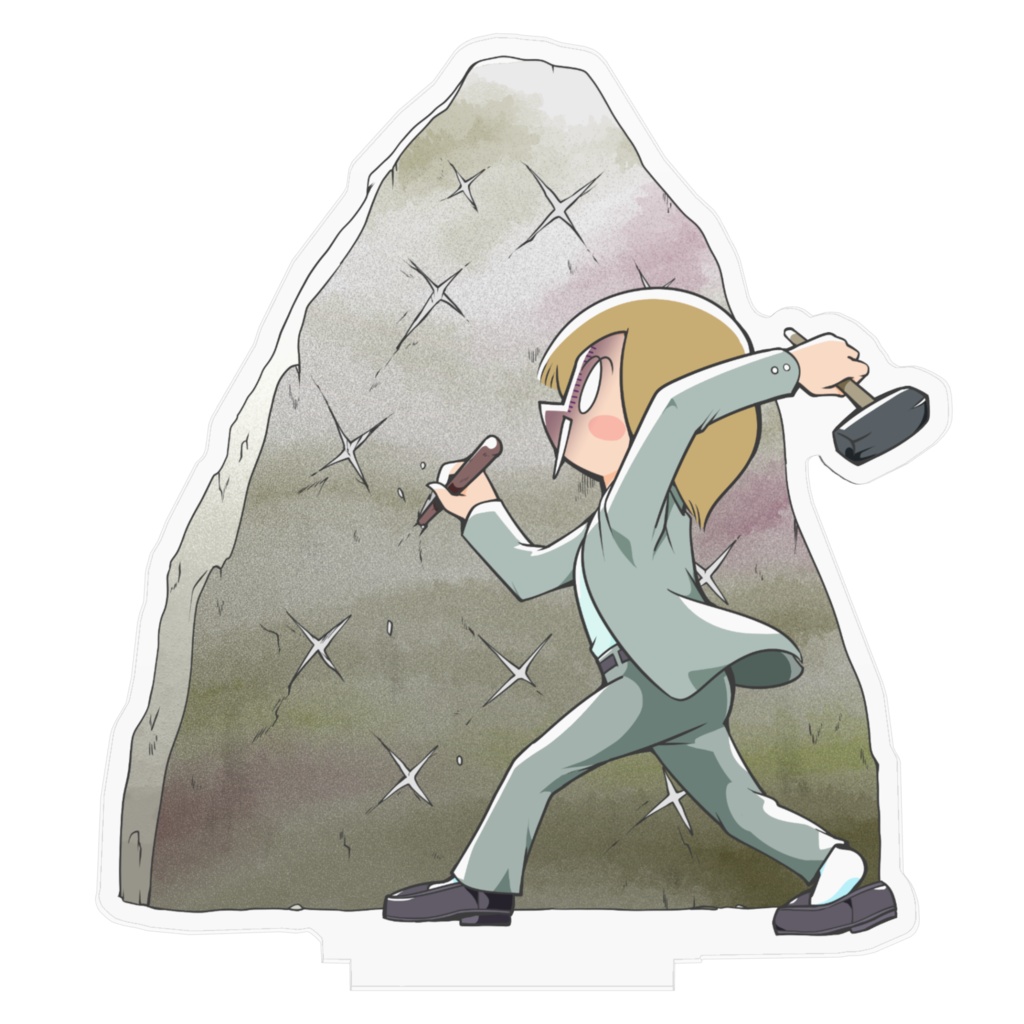 【破婚】バツを彫る女 アクリルフィギュア