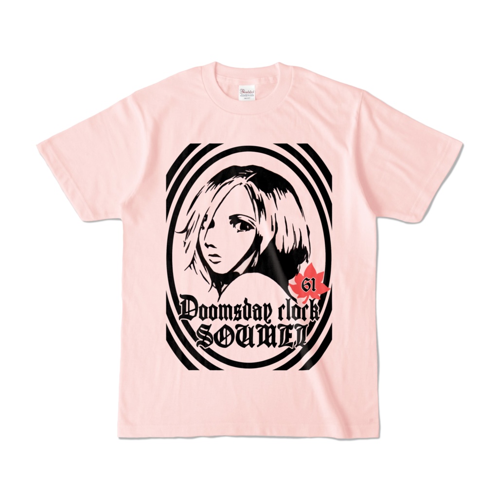 葬鳴　６１　Doomsday clock　Ｔシャツ　ライトピンク