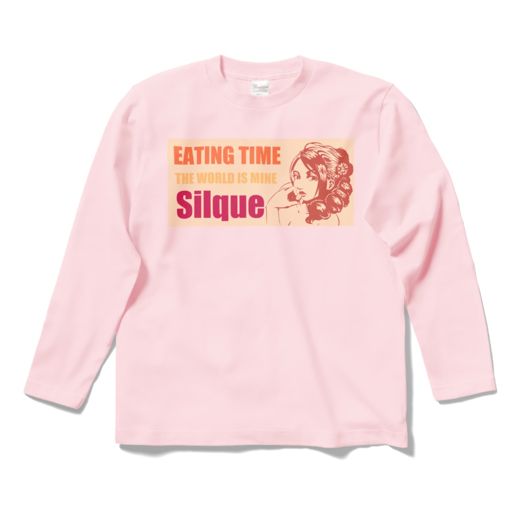 ストロベリーワールド ロングスリーブTシャツ ライトピンク