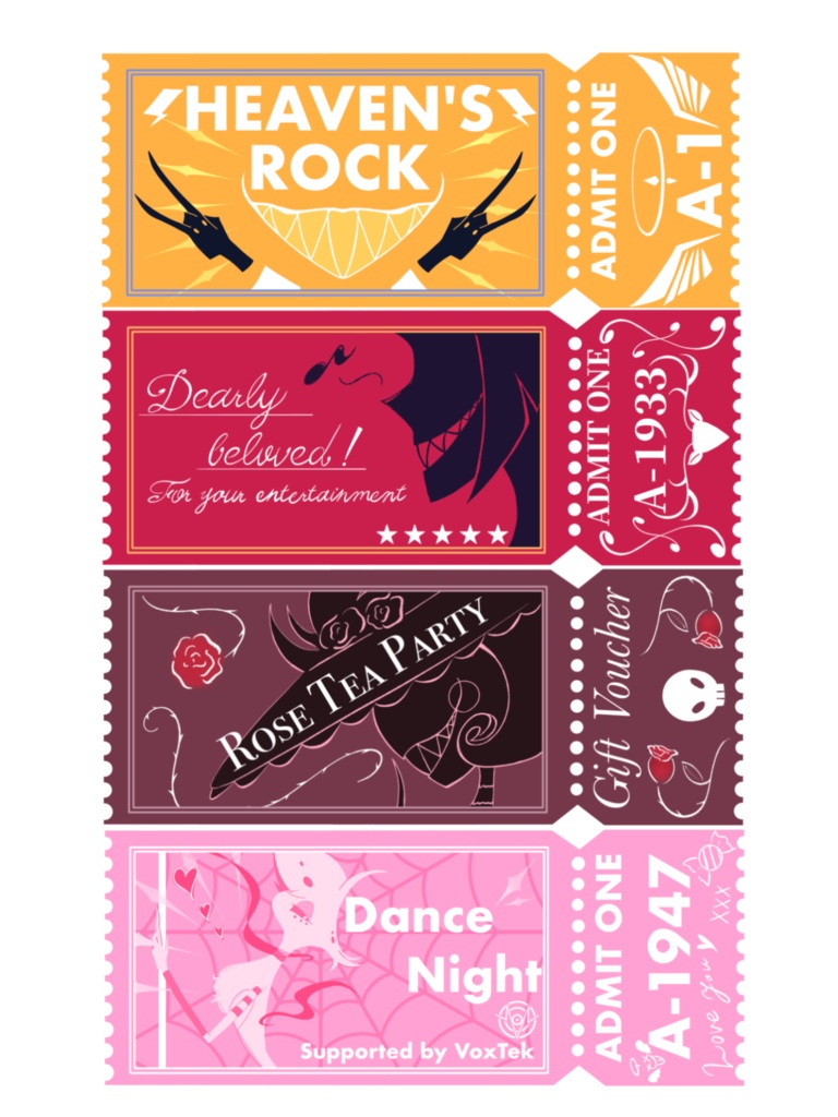 チケット風アクリルキーホルダー