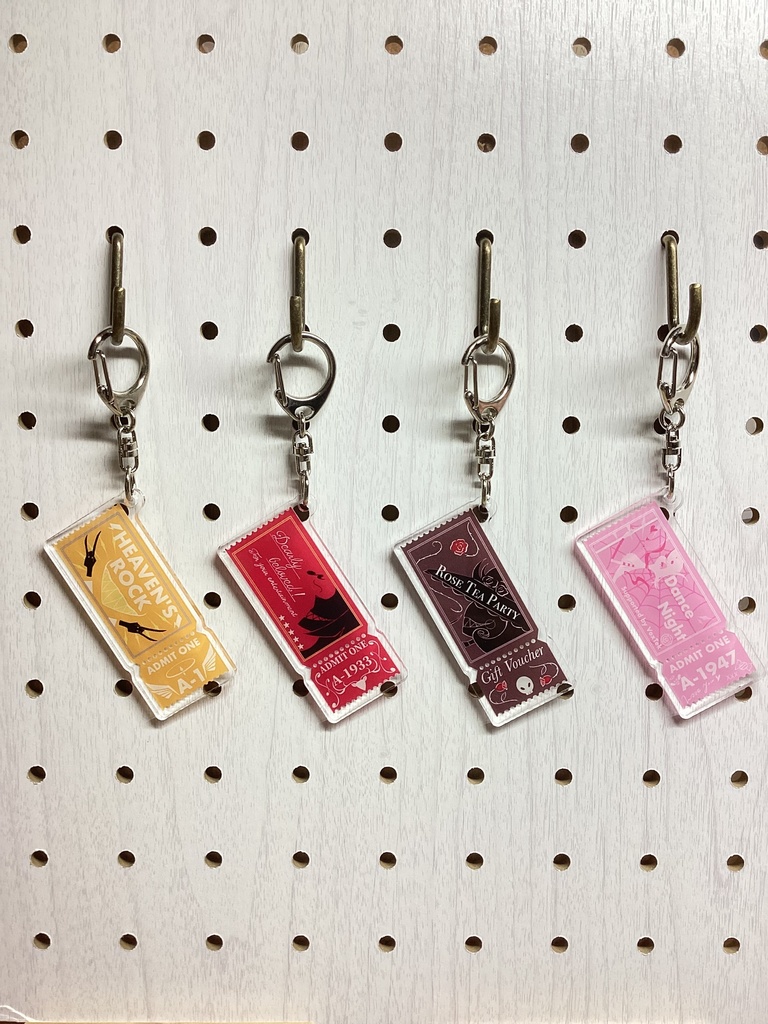 チケット風アクリルキーホルダー
