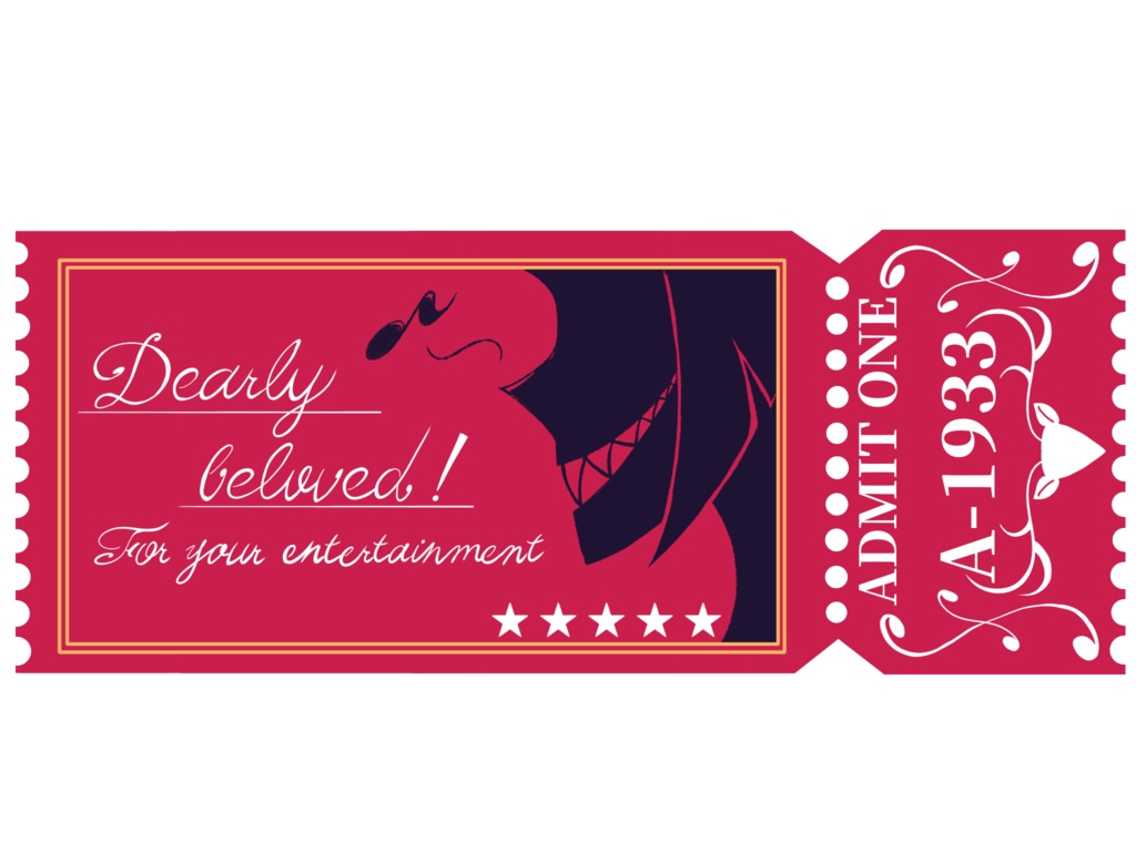 チケット風アクリルキーホルダー