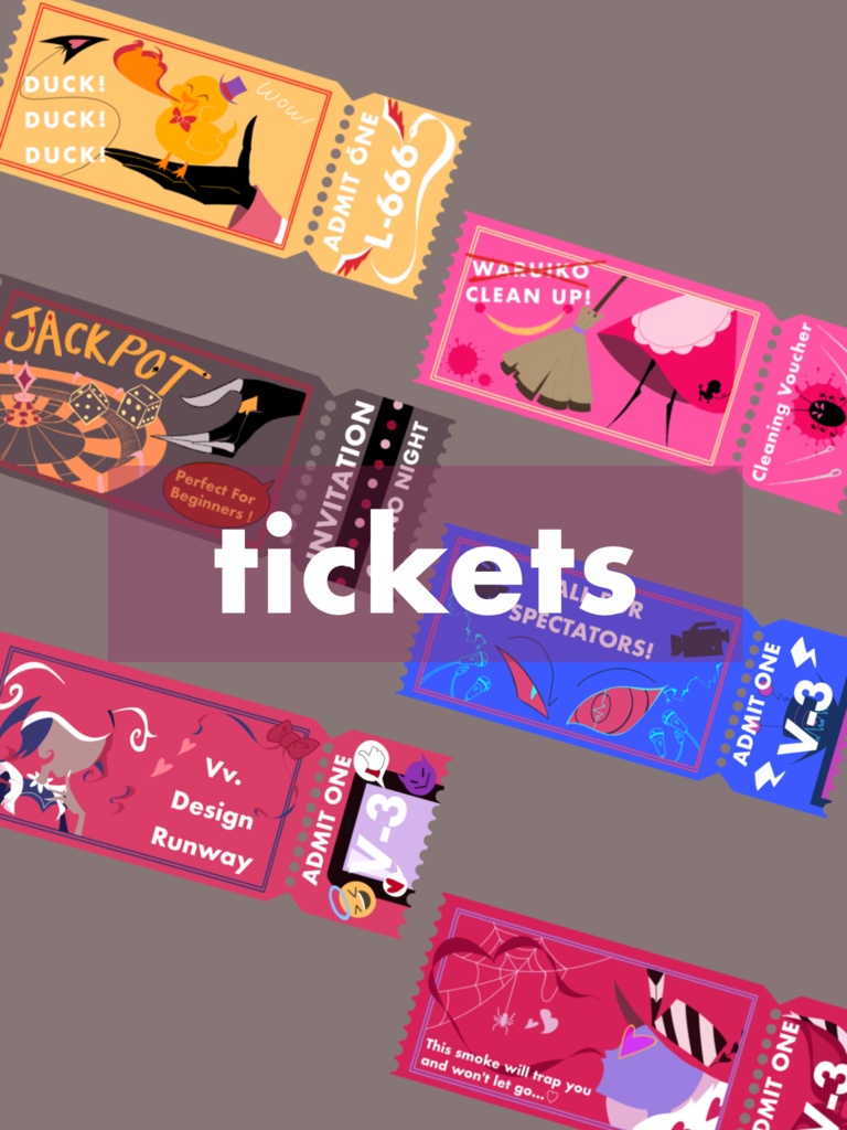 チケット風アクリルキーホルダー　ver2