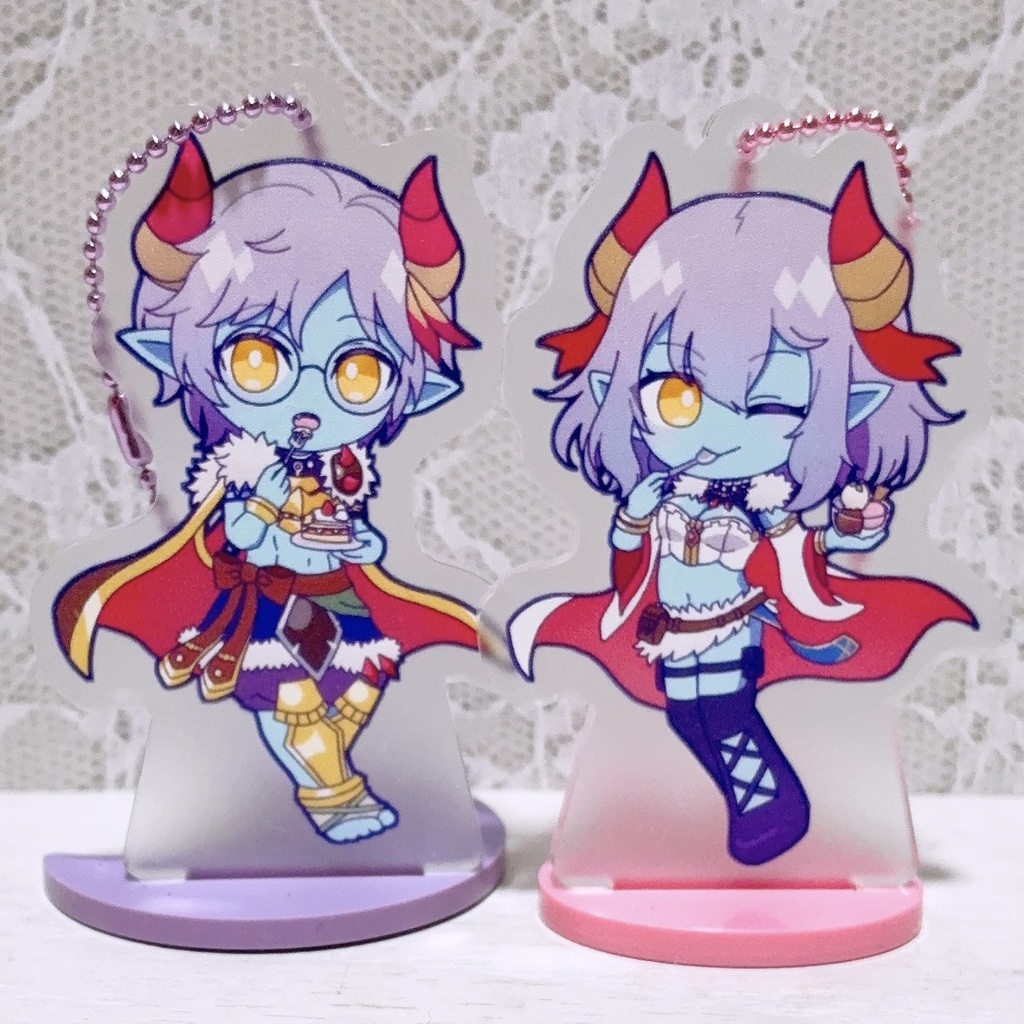 キーホルダー付きアクスタ(まじゅ〜とスイーツ)