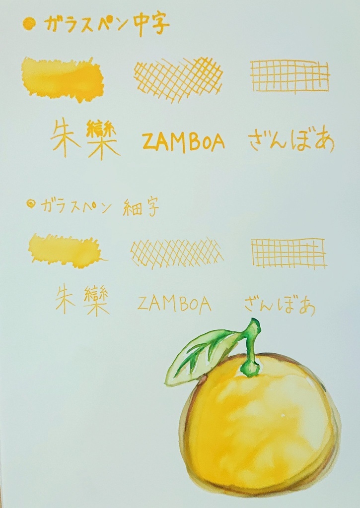 朱欒(ざんぼあ・万年筆インク)