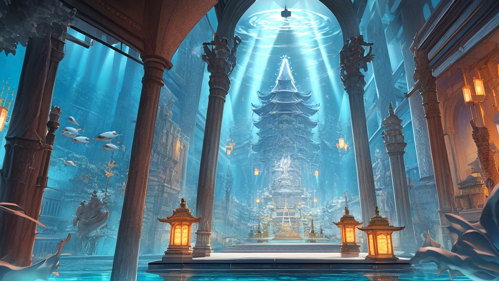 イラスト素材　幻想的な城・建物　２６枚セット（1280*720）