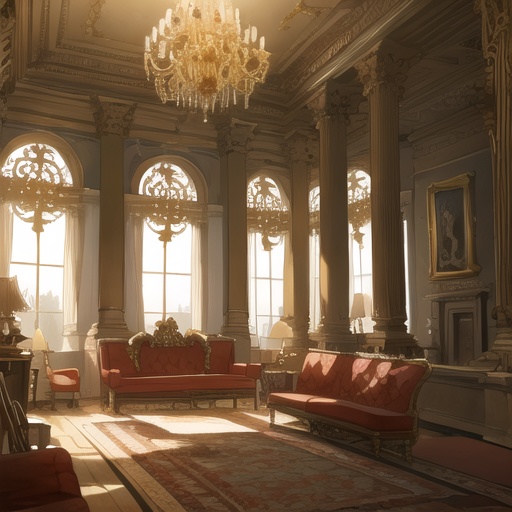 西洋風・退廃貴族の館 背景素材集（豪華室内20枚セット  512×512）