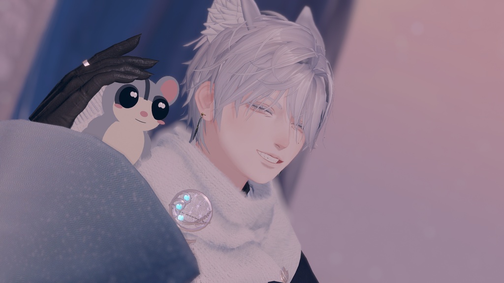 【VRChat】滑空するフクロモモンガ 肩乗りペット【Modular Avatar対応】