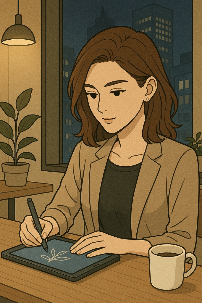 noteやブログに使える挿し絵素材|自分らしく働く・楽しむ(5点セット)(商用可)