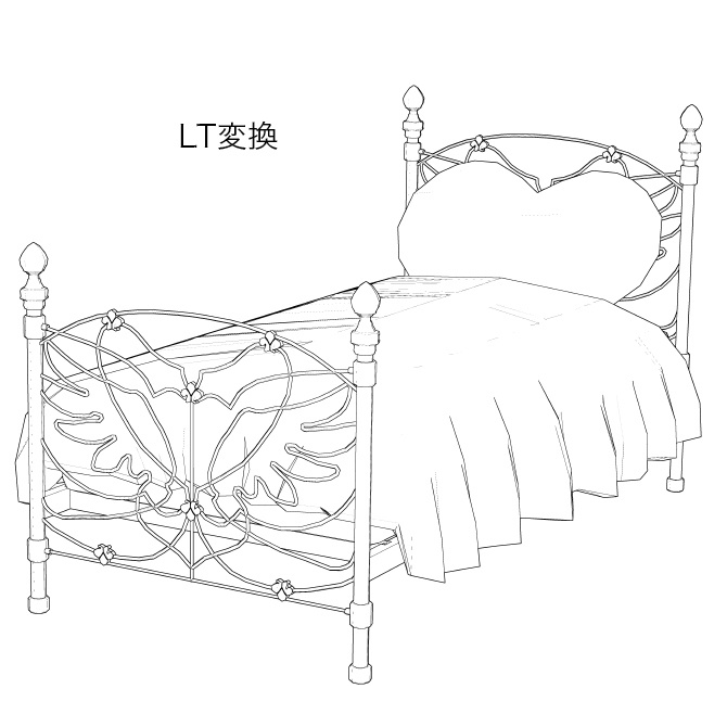 天使のベッド(クリスタ、コミスタ、フォトショ用の3D素材)