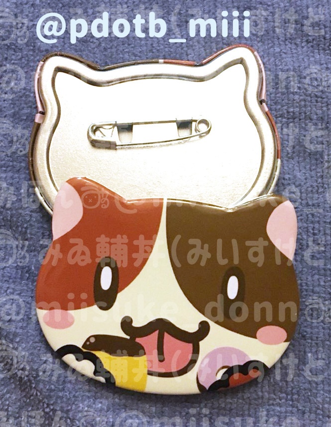 みけ猫型カンバッジ