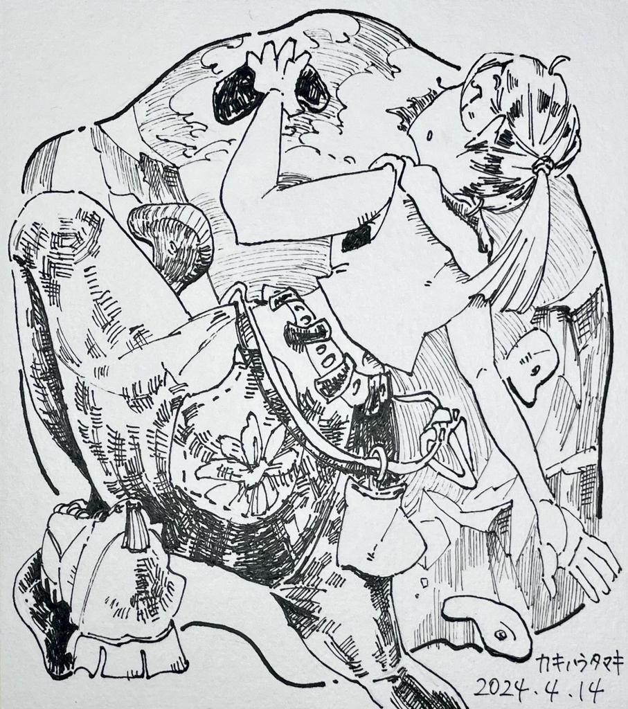 ミニ色紙《climbing》