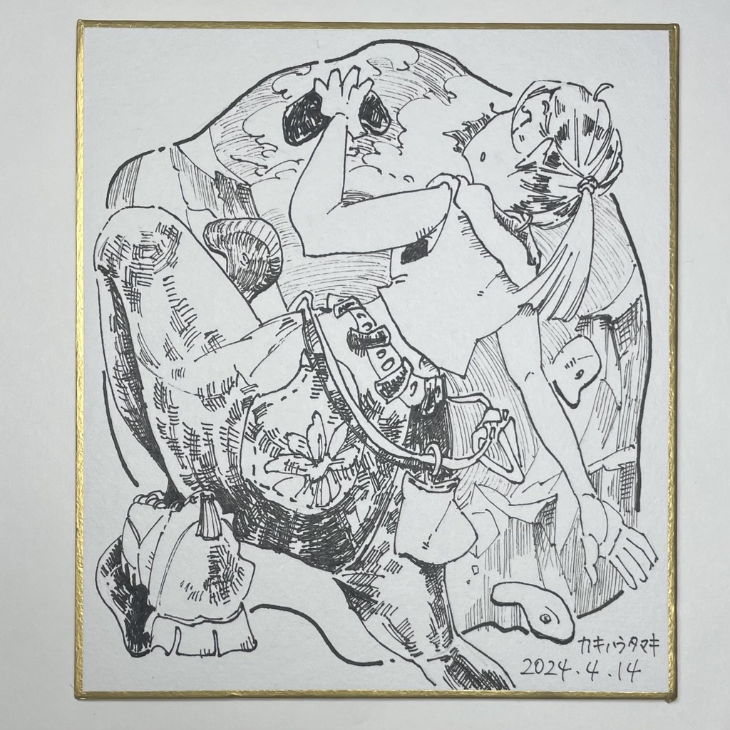 ミニ色紙《climbing》