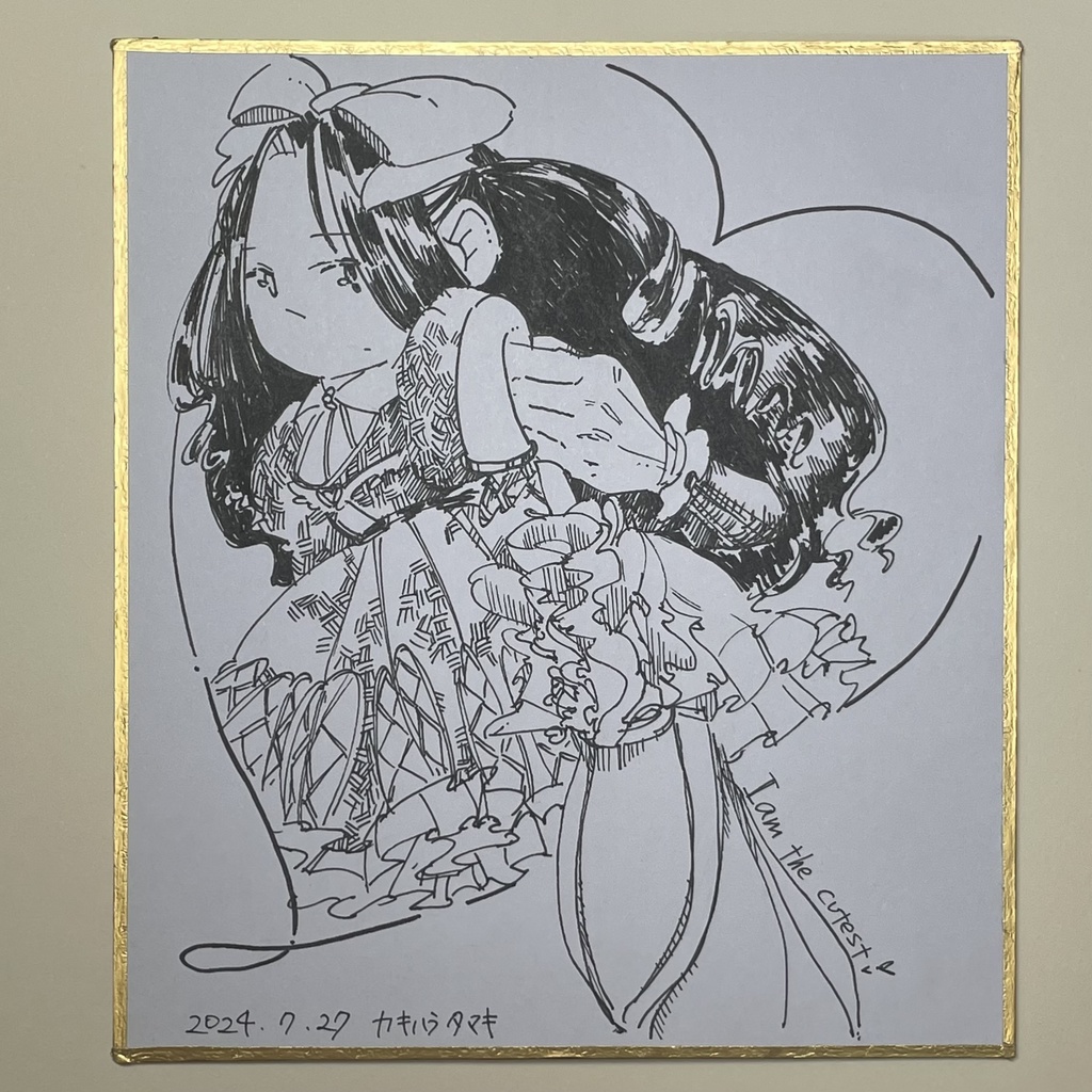 ミニ色紙《cutest girl》