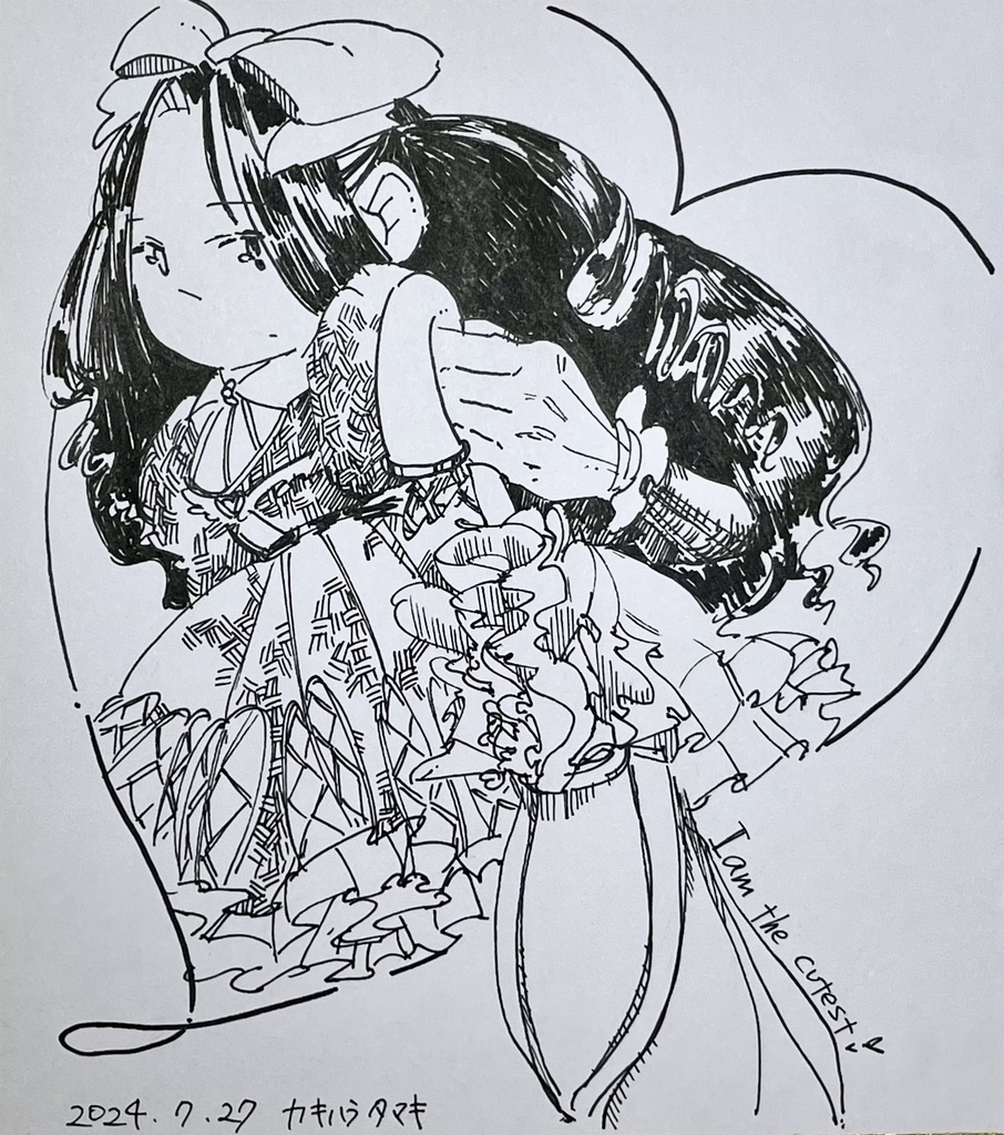 ミニ色紙《cutest girl》