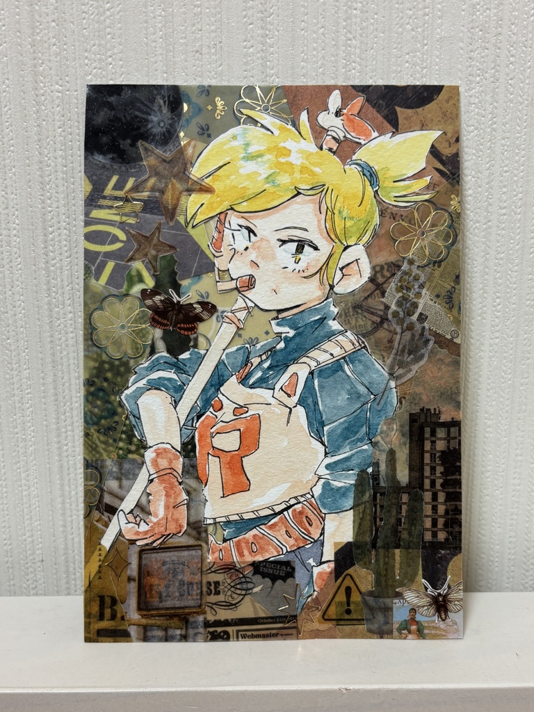 コラージュポストカード《ロン・リー》