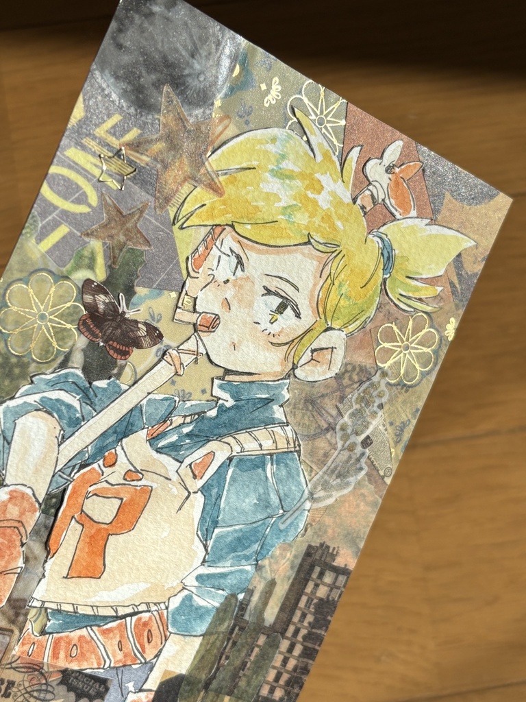 コラージュポストカード《ロン・リー》