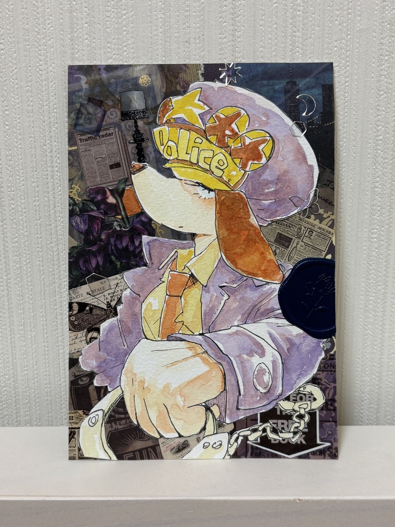 コラージュポストカード《ナタリー》