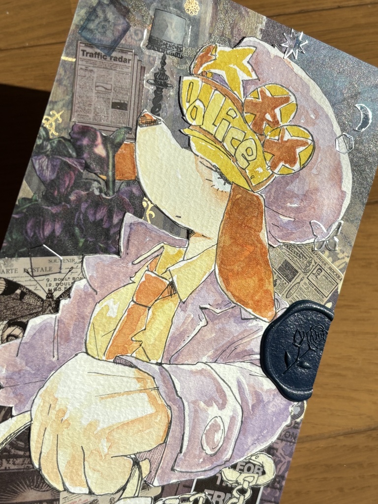 コラージュポストカード《ナタリー》