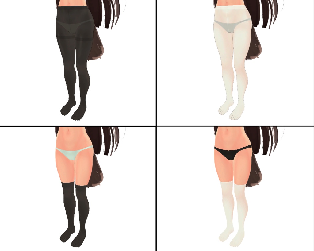 【ここあちゃん専用】タイツ・ニーハイ+α【0ポリゴン】