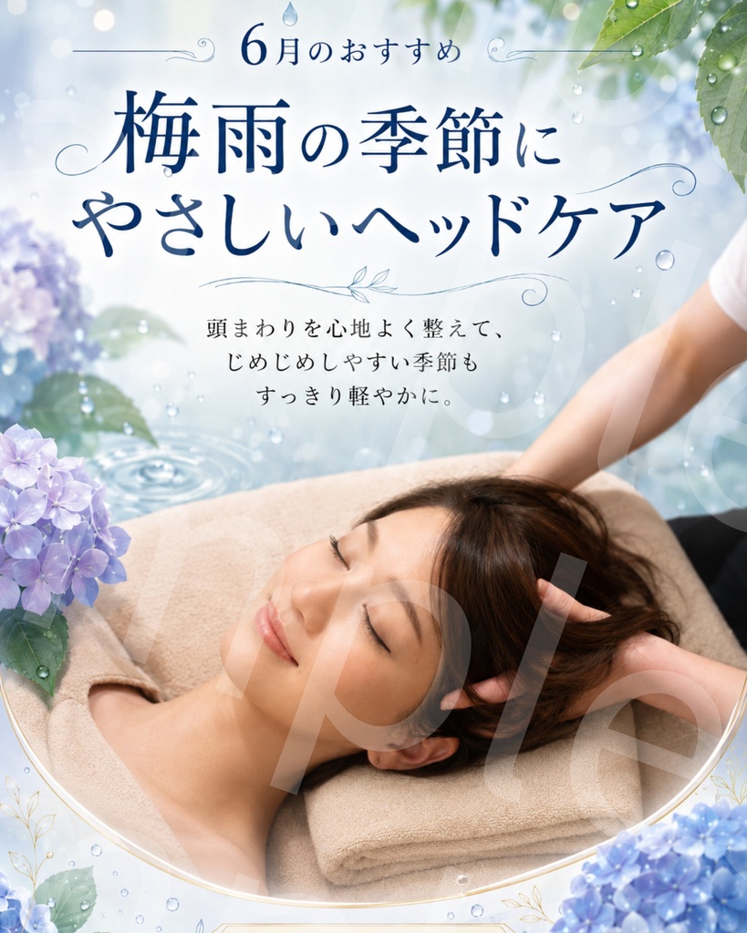 6月のサロン掲示に使える|梅雨のヘッドケアポスター2枚セット