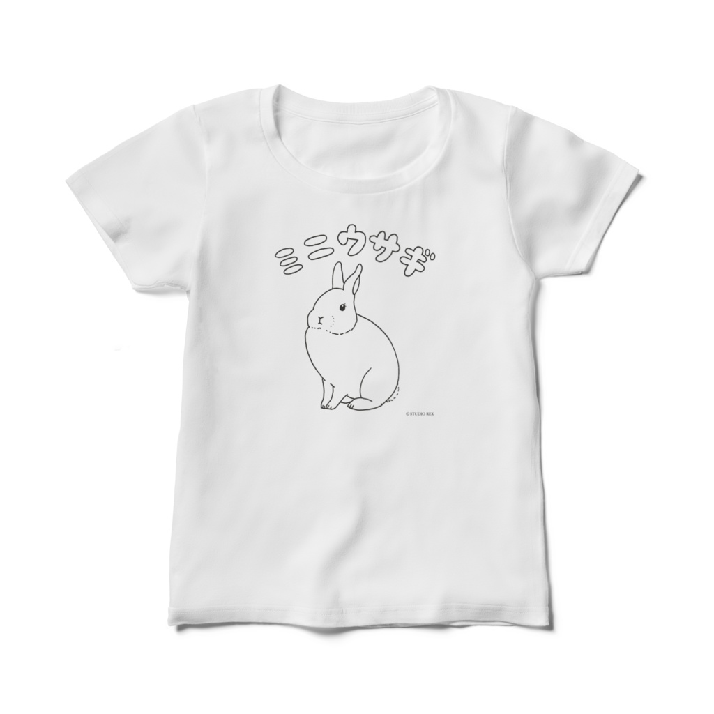 (レディース)ミニウサギのTシャツ