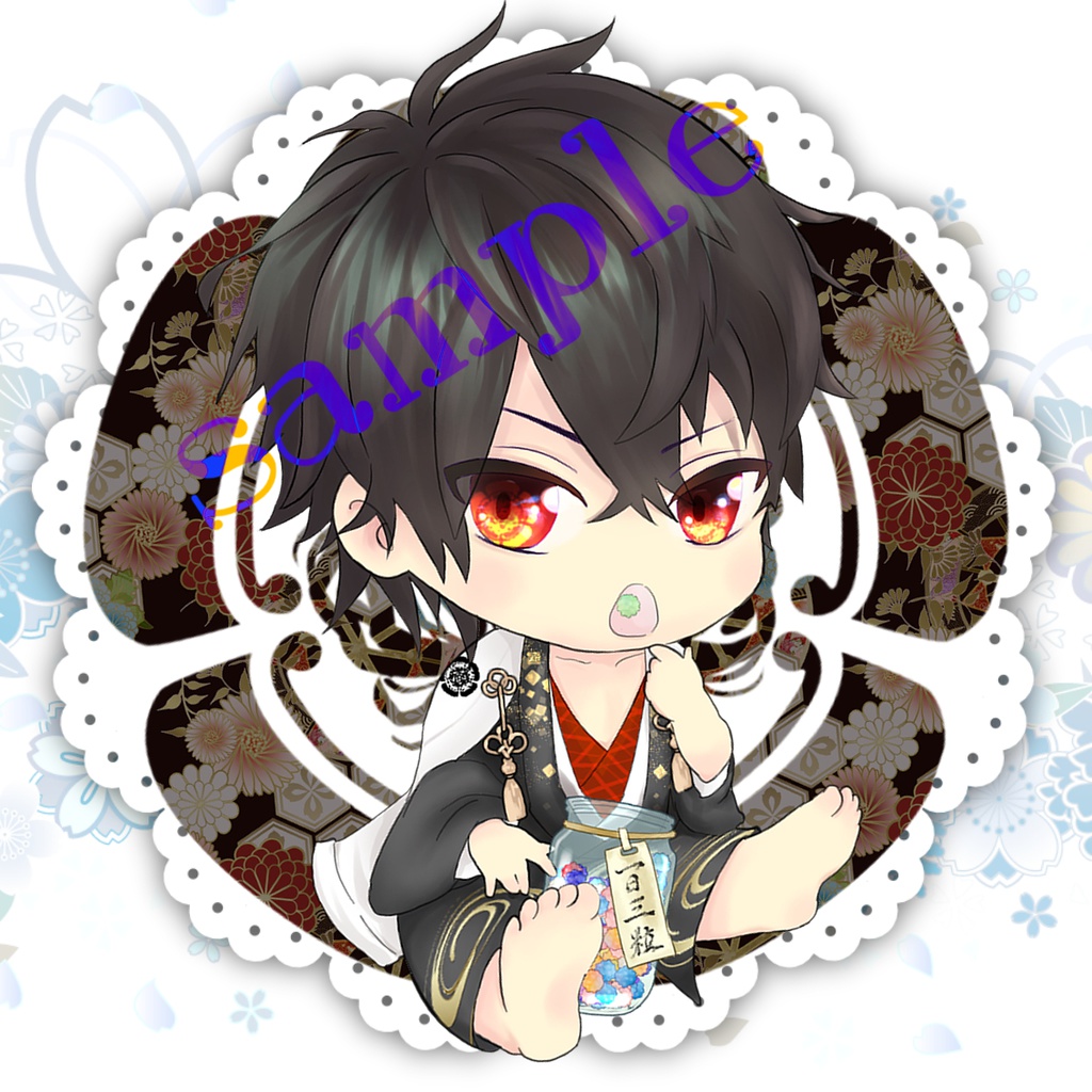 ❀✿おすわり武将❀✿アクリルキーホルダー