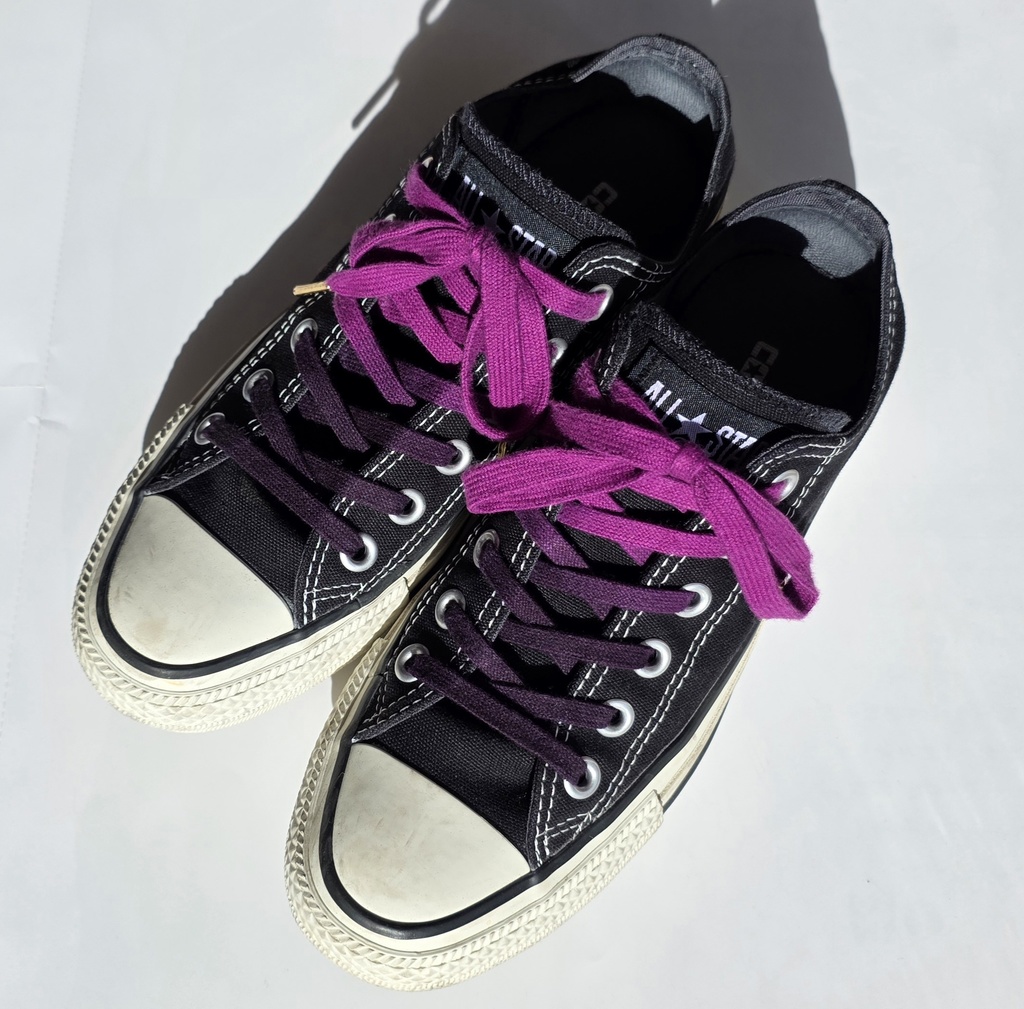 【靴紐】紫×紺(平紐110cm)