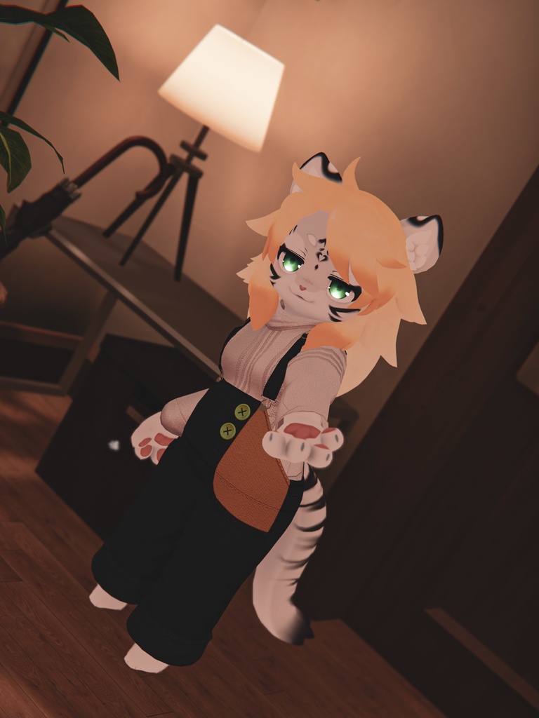【VRChat想定3Dモデル】オーバーオールコーデ「Reindeer」