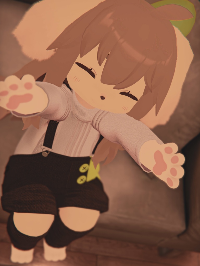 【VRChat想定3Dモデル】オーバーオールコーデ「Reindeer」