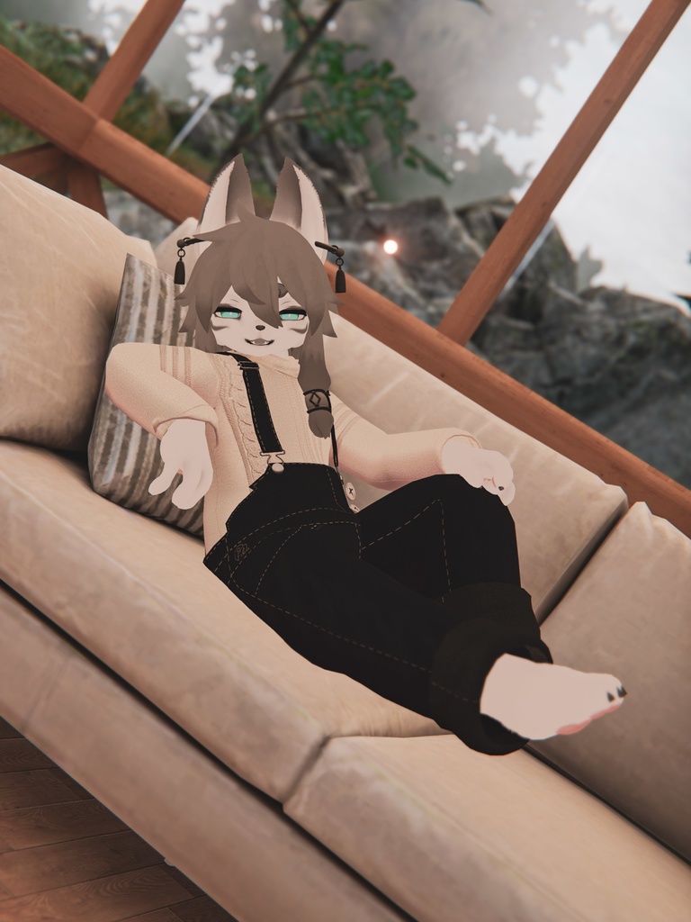 【VRChat想定3Dモデル】オーバーオールコーデ「Reindeer」