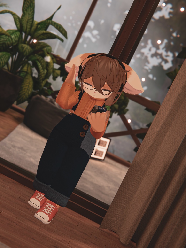 【VRChat想定3Dモデル】オーバーオールコーデ「Reindeer」